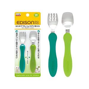 Edison Mama 幼兒餐具 - 12M+ (藍/綠)