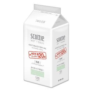 日本製紙Crecia Scottie 不含酒精濕紙巾 120枚 替換裝