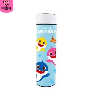 Pinkfong Baby Shark 溫度感應保溫瓶 LED溫度顯示屏 藍色450ml