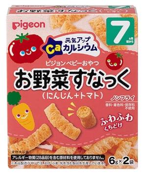 日本 PIGEON 貝親 高鈣胡蘿蔔蕃茄米條 7m+
