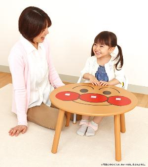 日本ANPANMAN 麵包超人 木製大臉圓桌56x32cm