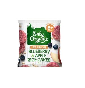 Only organic 有機藍莓蘋果米餅30g
