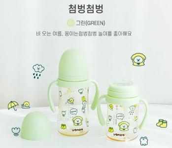 UBMOM-2024夏天限量版吸管杯-夏雨玩樂mongmong狗-抹茶綠色