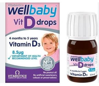Vitabiotics Wellbaby嬰幼兒維生素D3滴劑 新生兒- 4歲 30ml