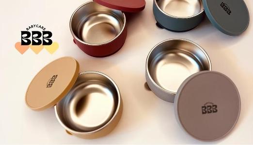 有蓋不鏽鋼吸盤碗