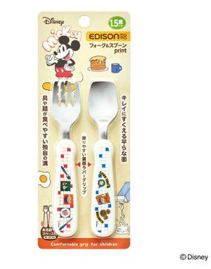 防滑手感不銹鋼叉匙套裝 1.5歲起 - Mickey