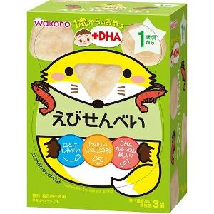 日本 Wakodo 和光堂 DHA 蝦味米餅 12M+