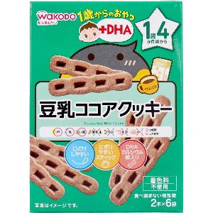 日本 Wakodo 和光堂 DHA豆奶可可餅16M+