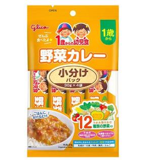 Glico固力果 - 蔬菜咖喱 - 1歲起嬰兒食品 120 克（30 克 x 4 袋）