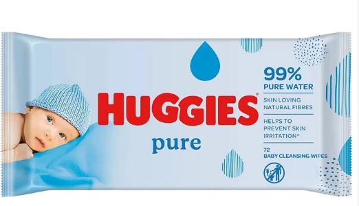 HUGGIES PURE 嬰兒濕紙巾 72片