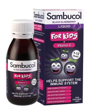 Sambucol 兒童黑接骨木果漿 含維他命C 120ml (1-12歲食用)