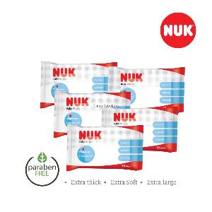 德國 NUK 嬰兒厚身濕紙巾 (10片裝 x5)