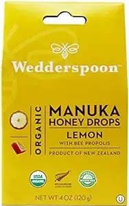 Wedderspoon有機麥盧卡蜂蜜潤喉糖 (檸檬)