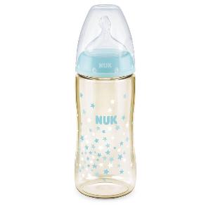 德國 NUK PCH 300mL 寬口PPSU奶瓶/矽膠奶嘴0-6個月中孔