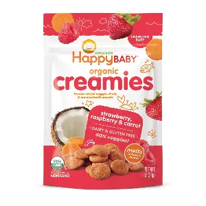 Happybaby creamies 有機椰奶零食(草莓，紅桑子，蘿蔔)