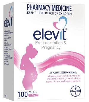 澳洲Elevit 愛樂維孕婦營養葉酸備孕/孕期複合維生素100片(備孕/孕婦/哺乳期食用)