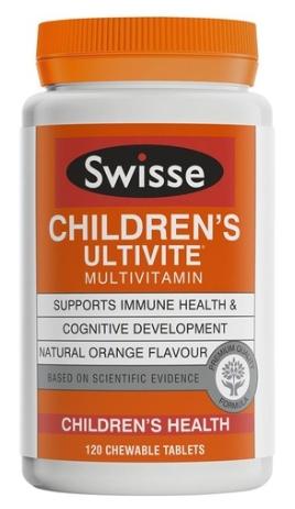 澳洲 Swisse 兒童複合維生素咀嚼片橙味 120粒(2-14歲食用)